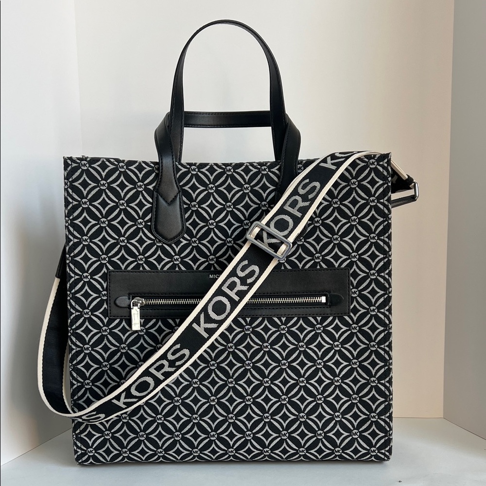 Michael Kors Kempner Large Logo Jacquard Tote Bag